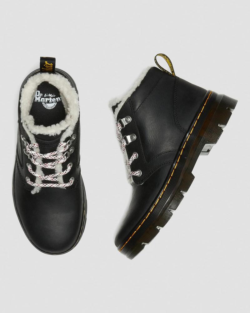 Black Women's Dr Martens Bonny Faux Shearling Lined Ankle Boots | CA 42VRW